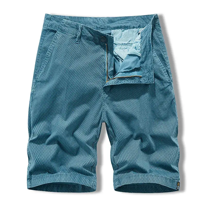 Men's Beige Woven Capri Shorts Summer Casual Pants - Image 5