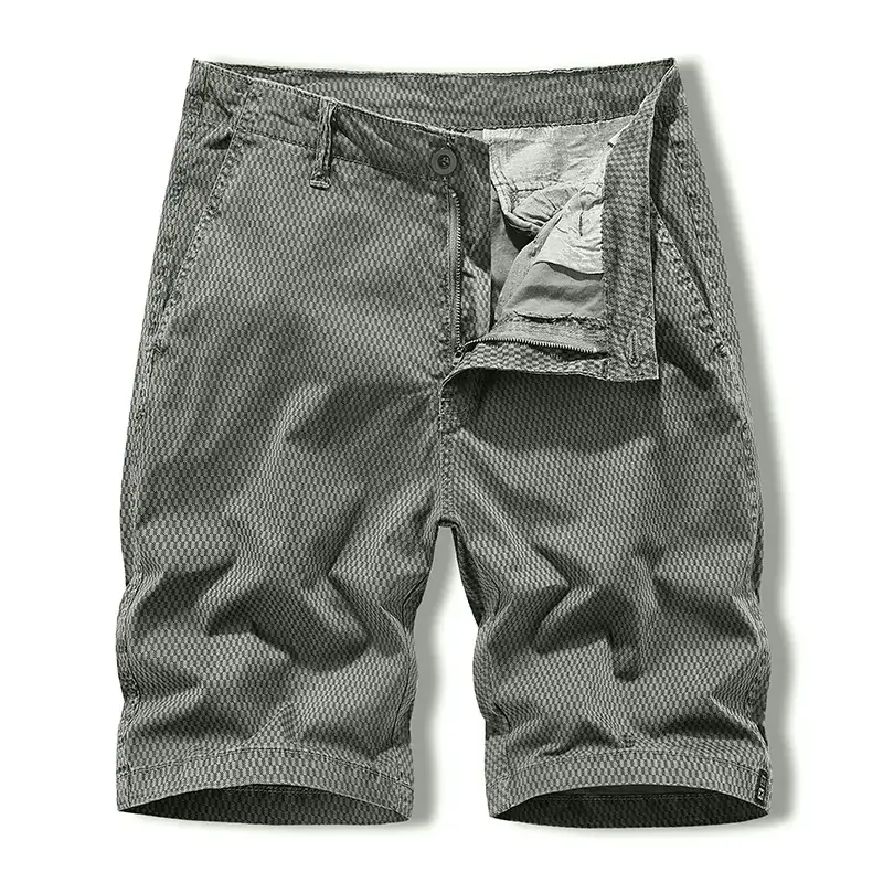 Men's Beige Woven Capri Shorts Summer Casual Pants - Image 7