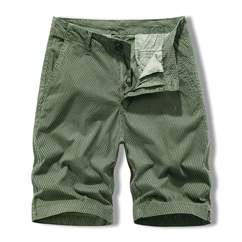 Men's Beige Woven Capri Shorts Summer Casual Pants - Image 3