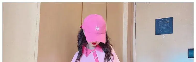 Summer Girls Pink Polo Shorts Set with Cap — feature 1