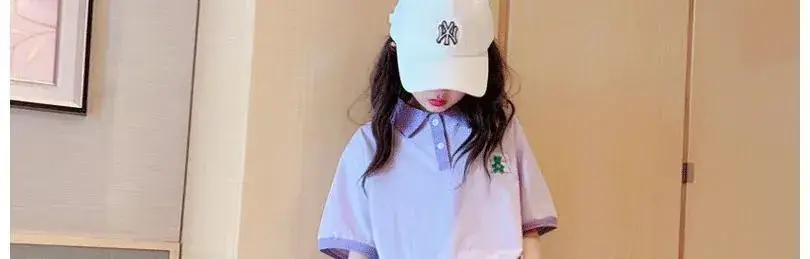 Summer Girls Pink Polo Shorts Set with Cap — feature 10