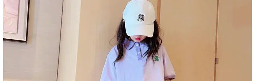 Summer Girls Pink Polo Shorts Set with Cap — feature 13