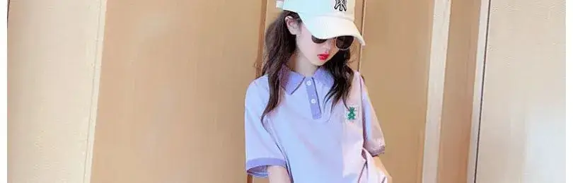 Summer Girls Pink Polo Shorts Set with Cap — feature 7