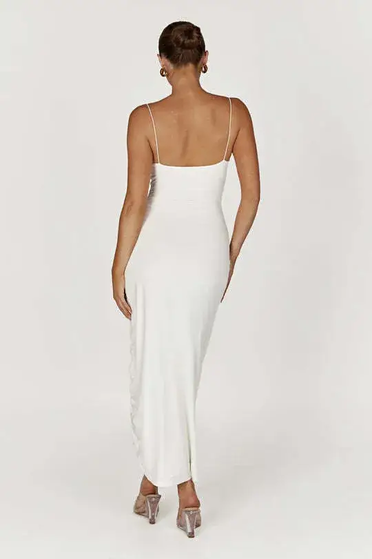 2025 Summer Sexy Slim Fitting White Slit Dress for Women — feature 5