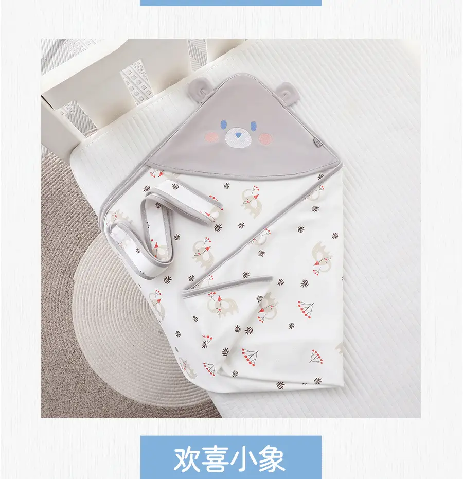 Newborn Baby Bath Towel Red White Cotton Anti-Startling — feature 15