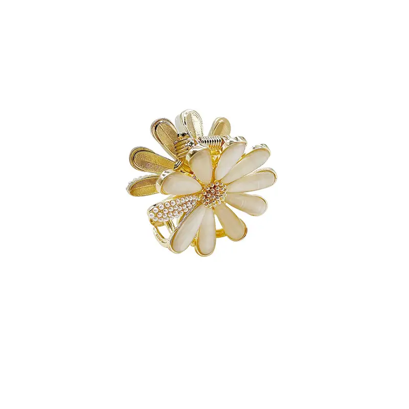 Opal Daisy Hairpin for Women 2023 New Medium Shark Clip