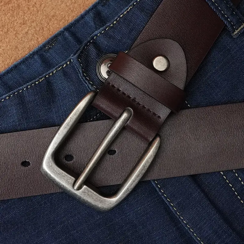 Men's High-Carbon Steel Belt with Cowhide Strap - Image 5