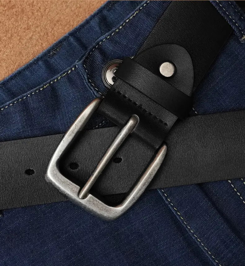 Men's High-Carbon Steel Belt with Cowhide Strap — feature 14