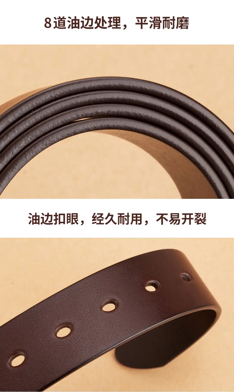 Men's High-Carbon Steel Belt with Cowhide Strap — feature 8
