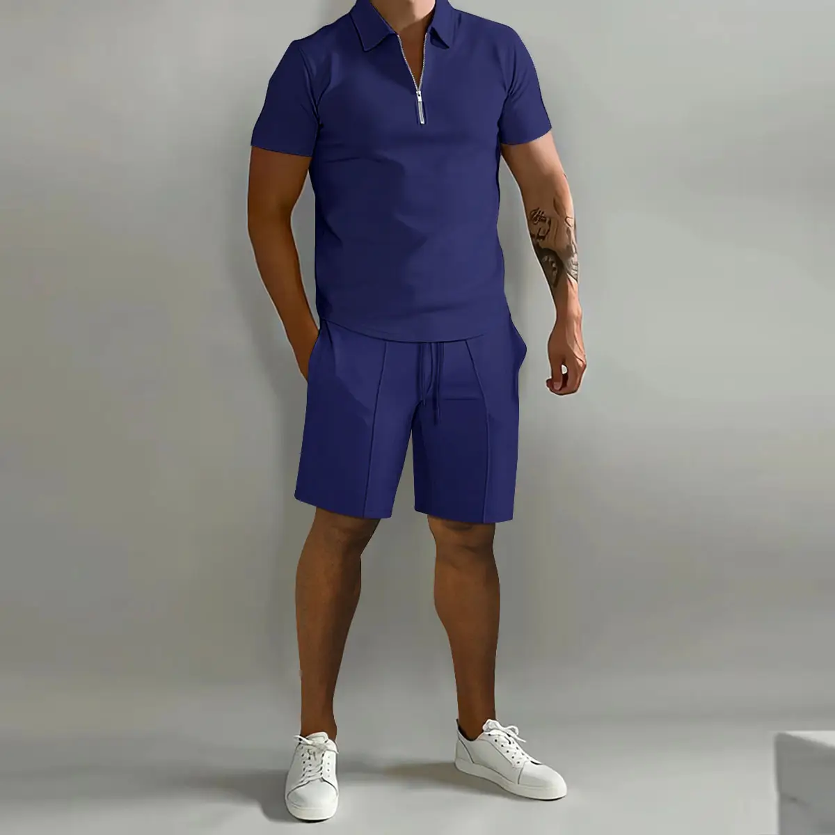 Men Green Polo Shorts 2026 Summer Casual - Image 12