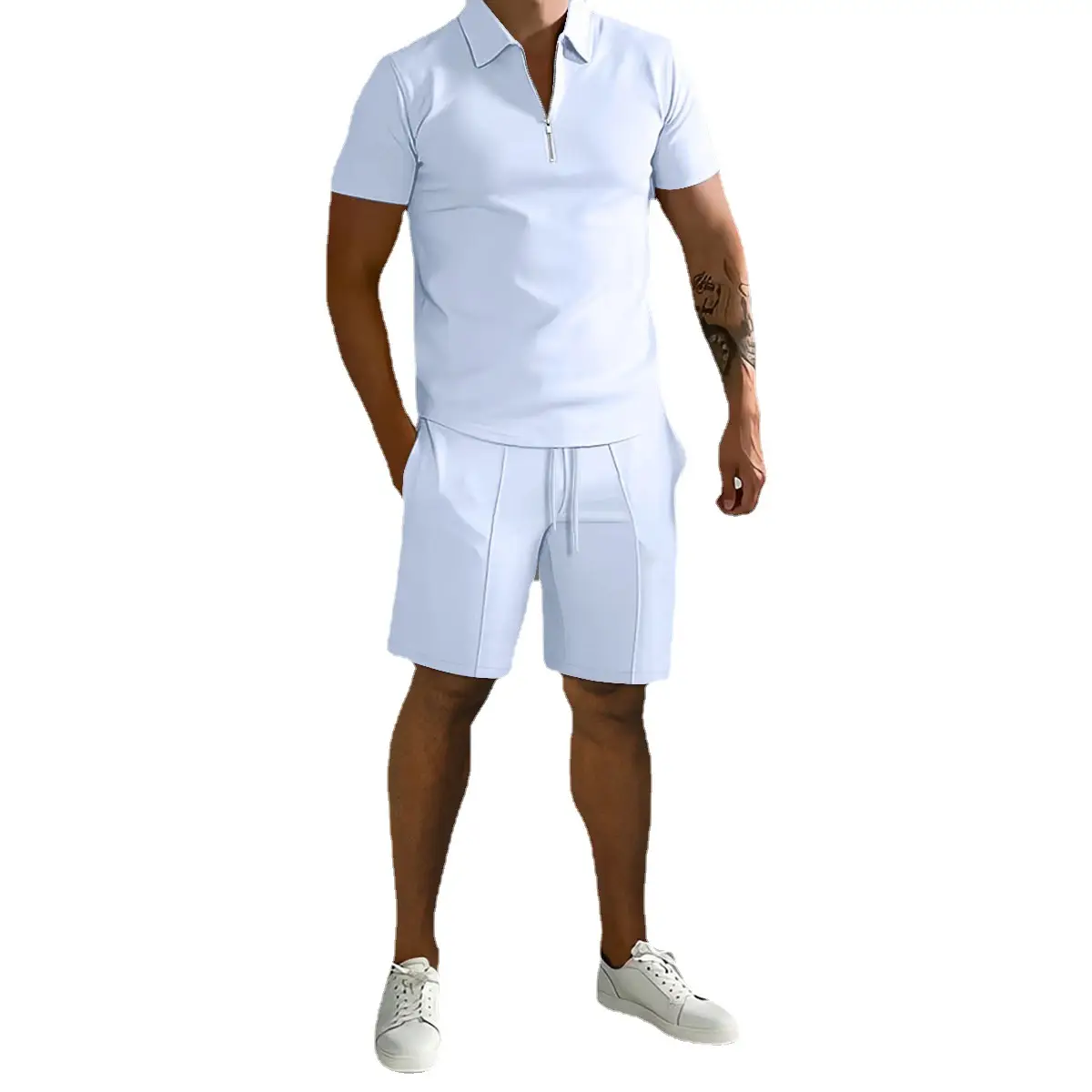 Men Green Polo Shorts 2026 Summer Casual - Image 13