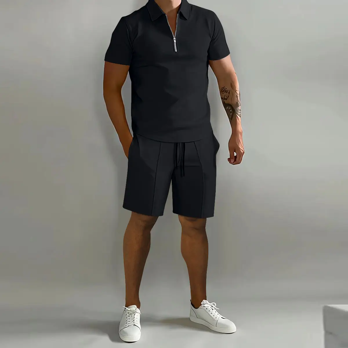 Men Green Polo Shorts 2026 Summer Casual - Image 3