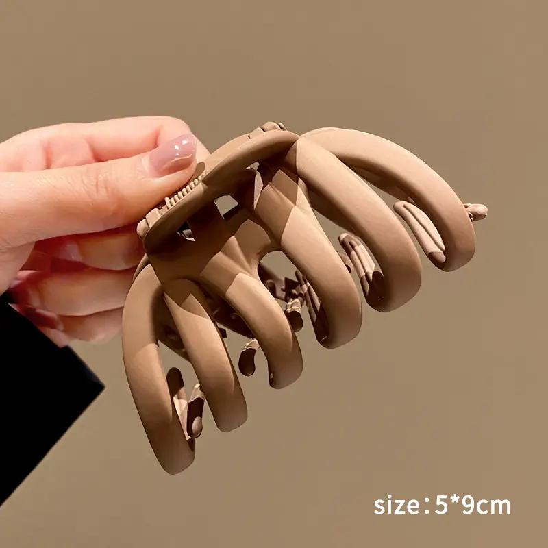 Black Large Elegant Hair Clip Women's Head Back Retro Elegant Shark Clip - Image 2