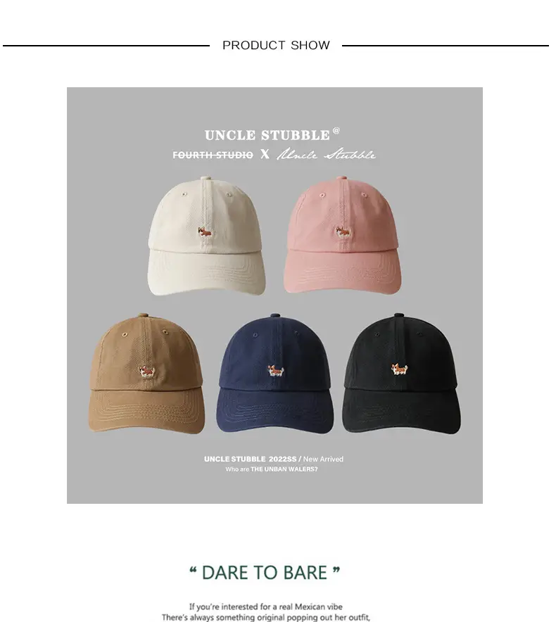 Uncle Stubble Cartoon Cap Blue for Girls Boys — feature 1