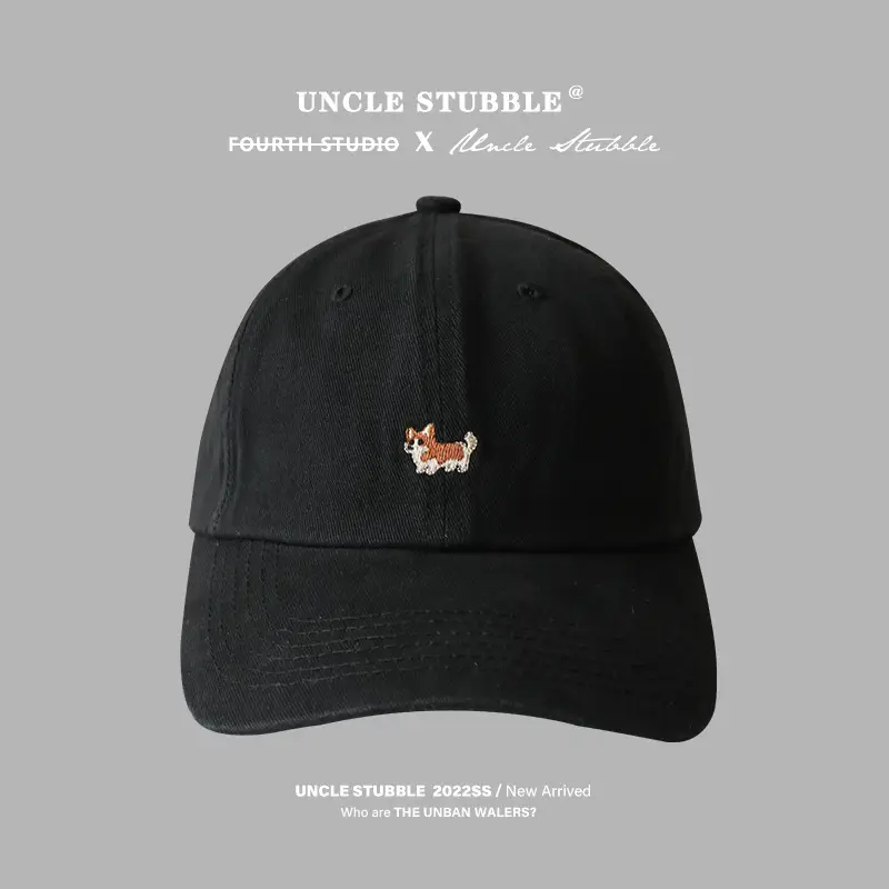 Uncle Stubble Cartoon Cap Blue for Girls Boys