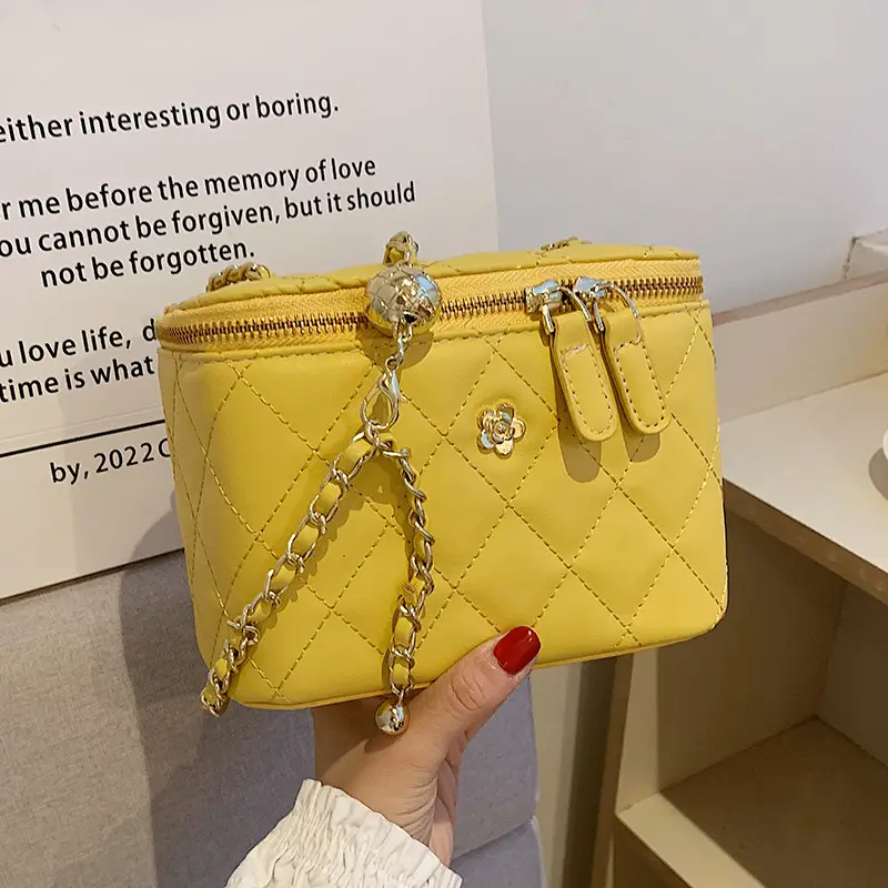 Yellow Diamond Chain Small Women's Bag