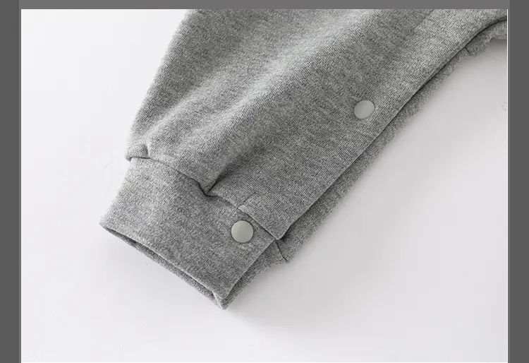 Newborn Baby Long Sleeve Suit Gray Plaid Pants — feature 8