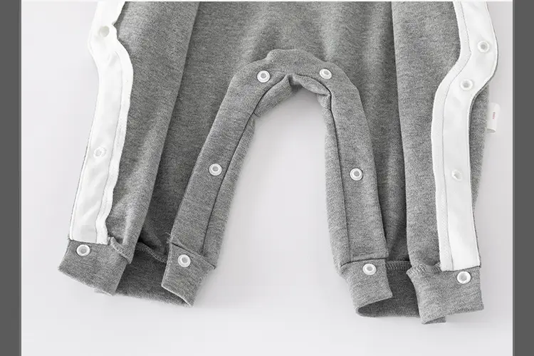 Newborn Baby Long Sleeve Suit Gray Plaid Pants — feature 9