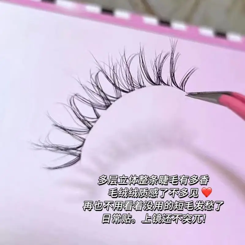 3D Ciliary Bangs False Eyelashes Transparent 3 Pairs - Image 4