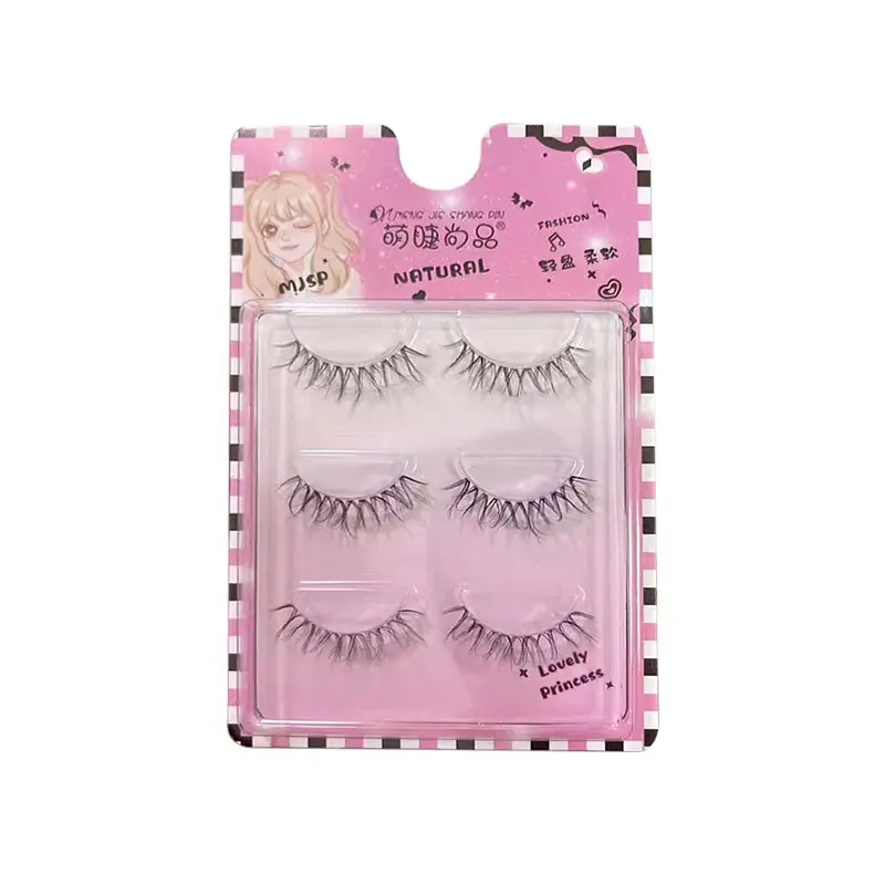 3D Ciliary Bangs False Eyelashes Transparent 3 Pairs - Image 5