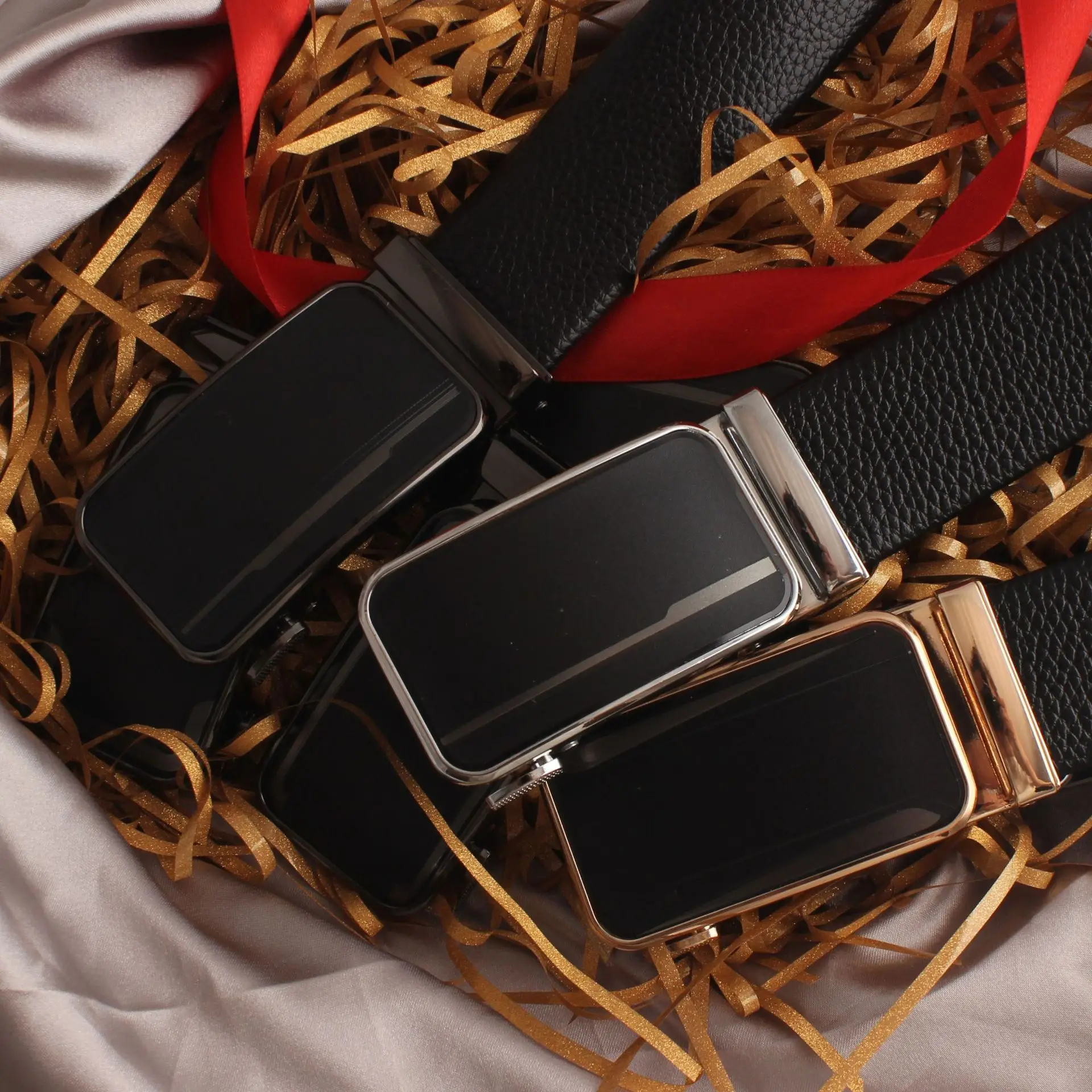 Hongsheng Belt for Men 3D Film Gold Black - Image 13