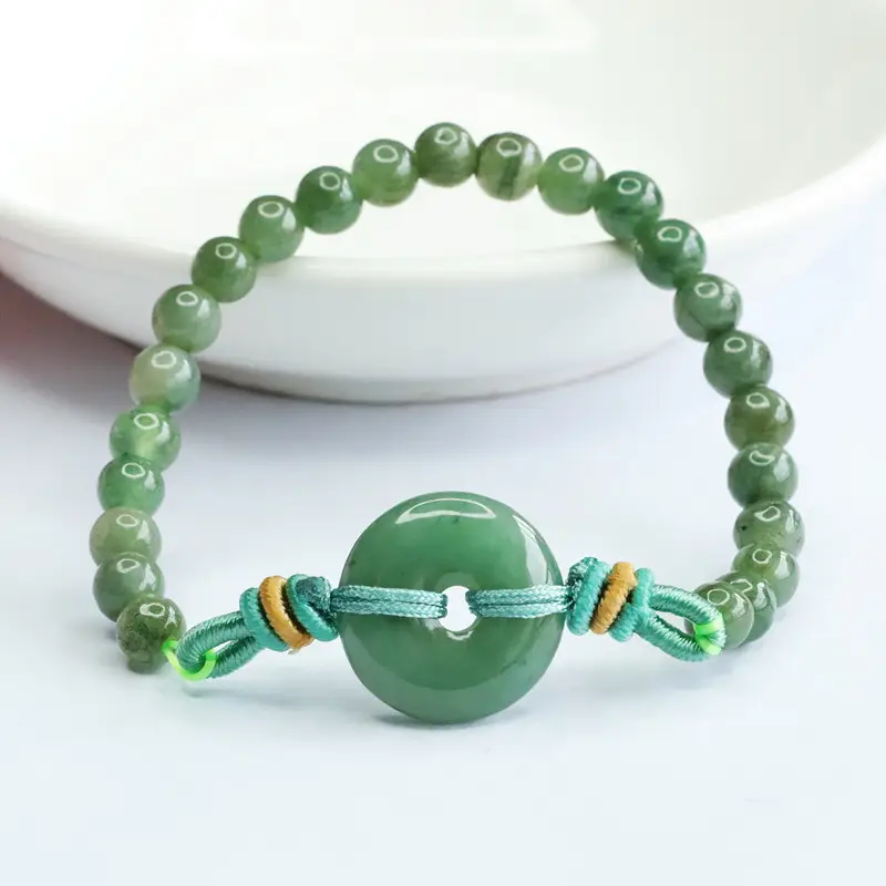 Green Jade Peace Buckle Bracelet Myanmar A-Grade — feature 10
