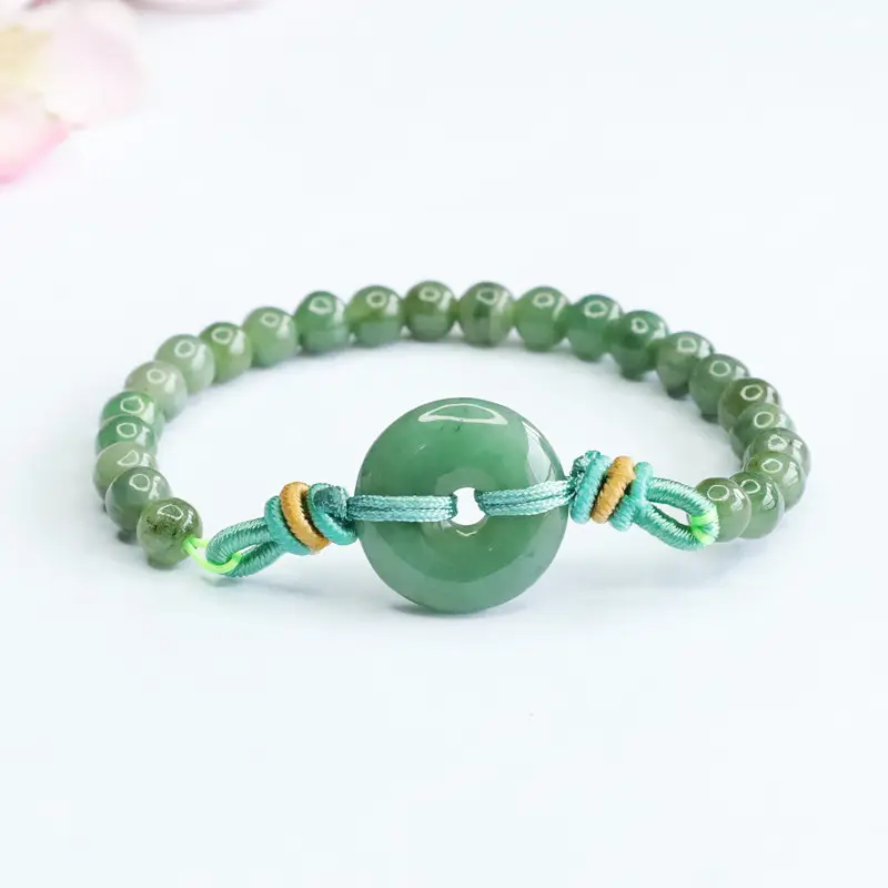 Green Jade Peace Buckle Bracelet Myanmar A-Grade — feature 7