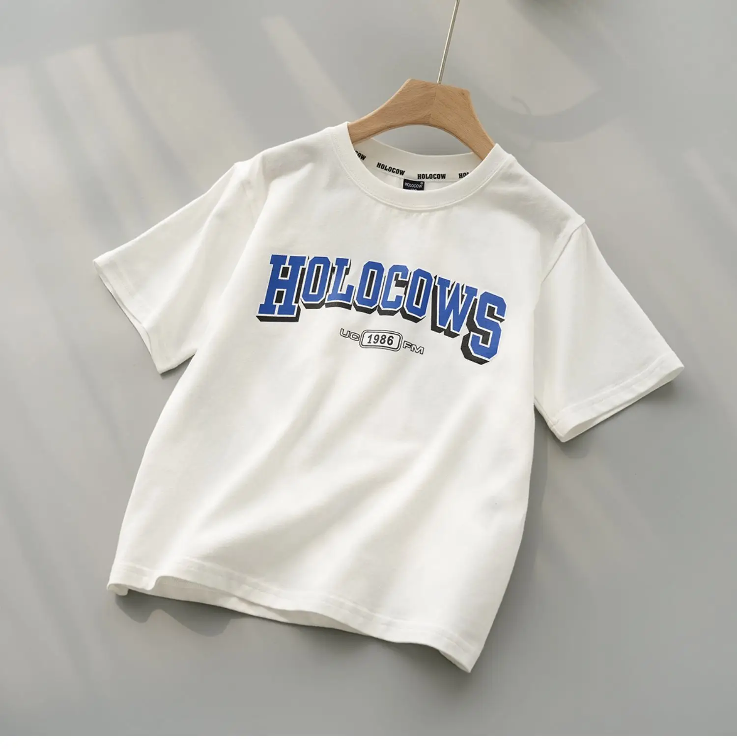 White Ho! Ho! Ho T-Shirt for Boys Girls Large — feature 10