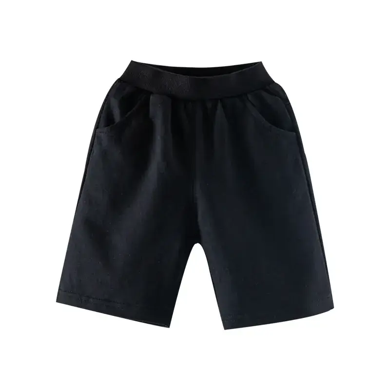 Children's Cotton Middle Shorts Black Gray Blue Summer Casual - Image 6