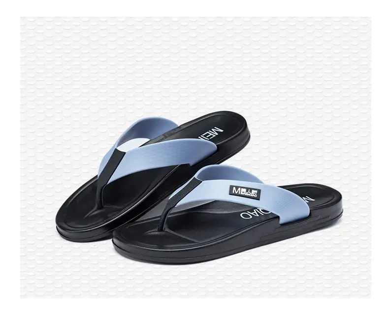 Men's Green Leather Flip-Flops Summer Non-Slip Thick Sole — feature 8