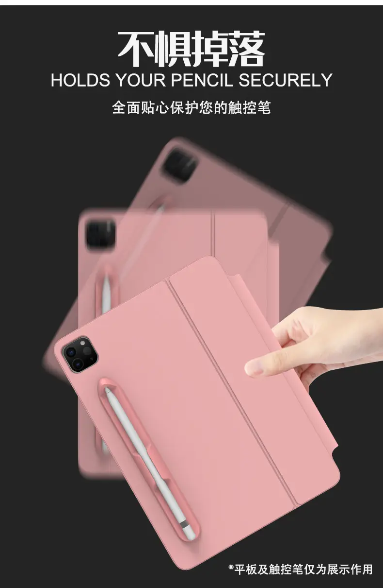 Pink Magnetic iPad Pencil Holder with Stylus Slot — feature 5