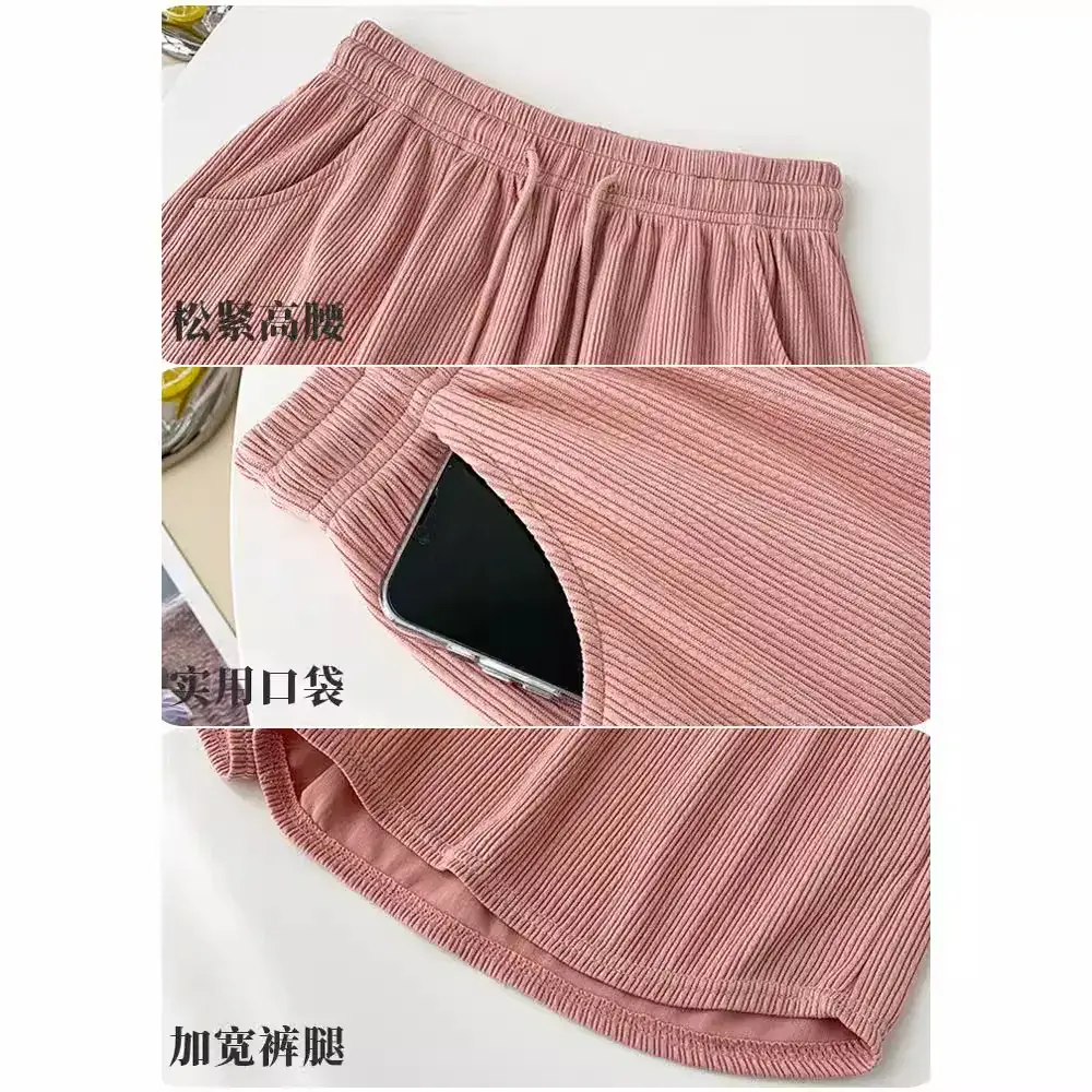 2025 Summer Thin Fitness Running Shorts Women Loose Casual Large Size Wide Leg Pants High Waist a Line Sports Hot Pants - Image 10