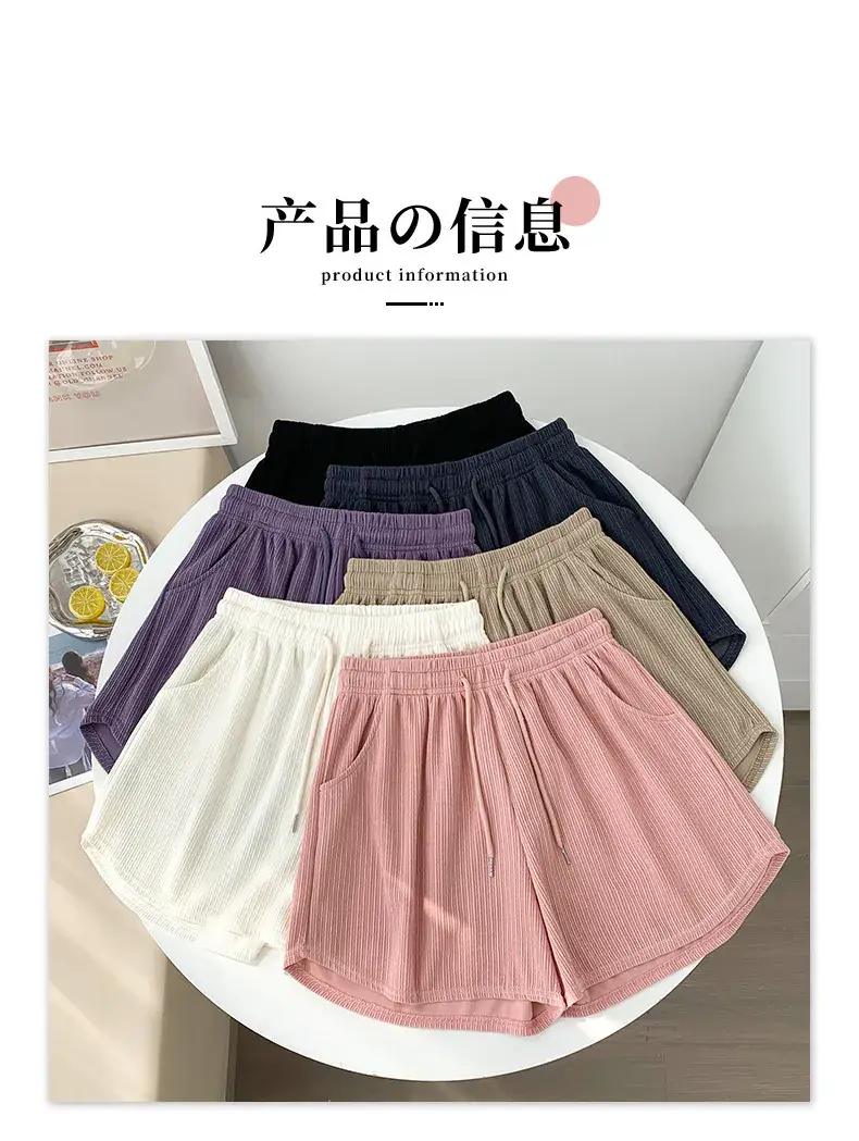 2025 Summer Thin Fitness Running Shorts Women Loose Casual Large Size Wide Leg Pants High Waist a Line Sports Hot Pants — feature 9