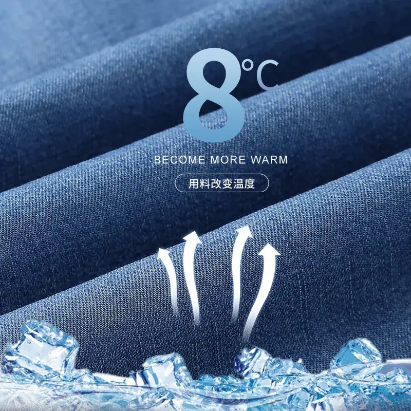 Washed Tencel Denim Nine Point Pants Women's Slim Fit Summer - Image 4