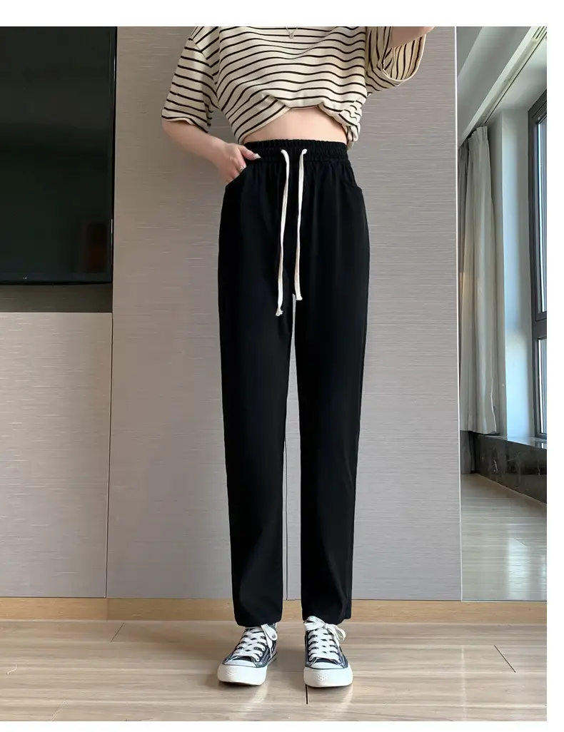 Washed Tencel Denim Nine Point Pants Women's Slim Fit Summer — feature 20