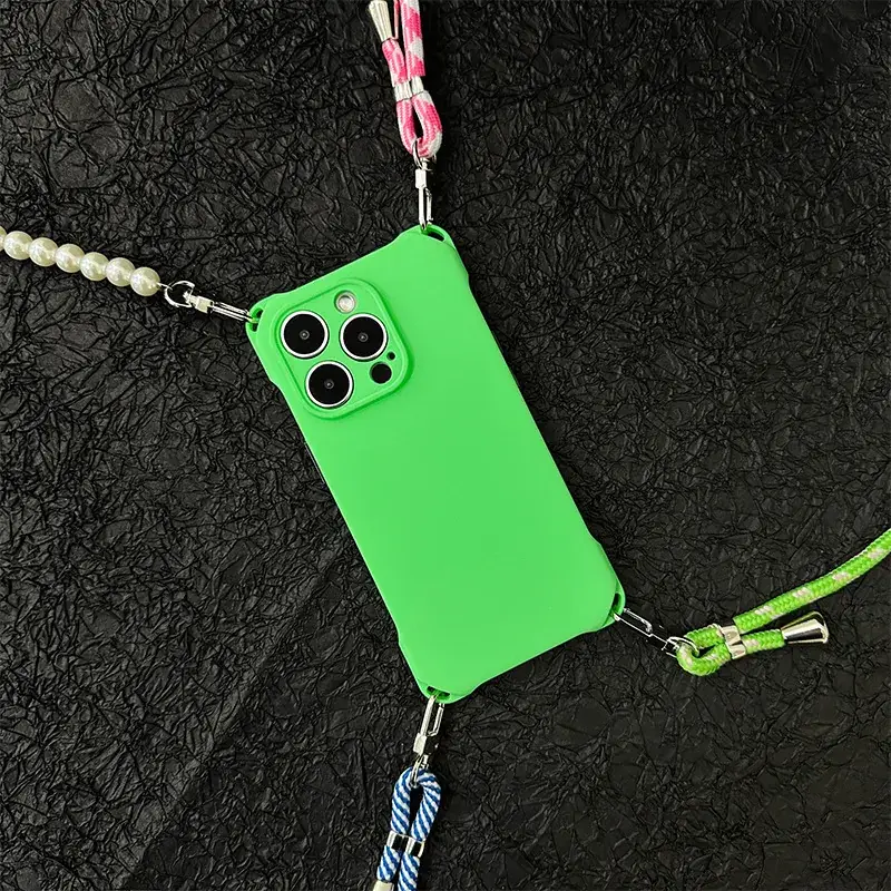Blue Crossbody Phone Case for iPhone 17 Pro 4-Corner Anti-Drop - Image 12