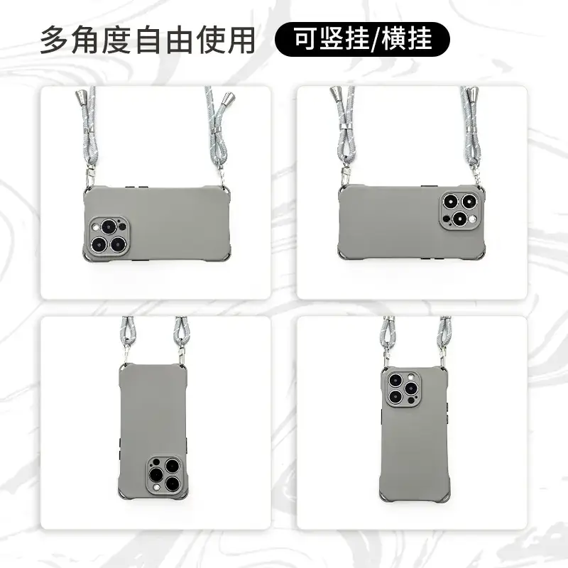 Blue Crossbody Phone Case for iPhone 17 Pro 4-Corner Anti-Drop - Image 3