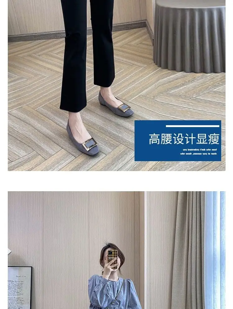 Women Slim Fit Cropped Pants Black Spring Summer — feature 10