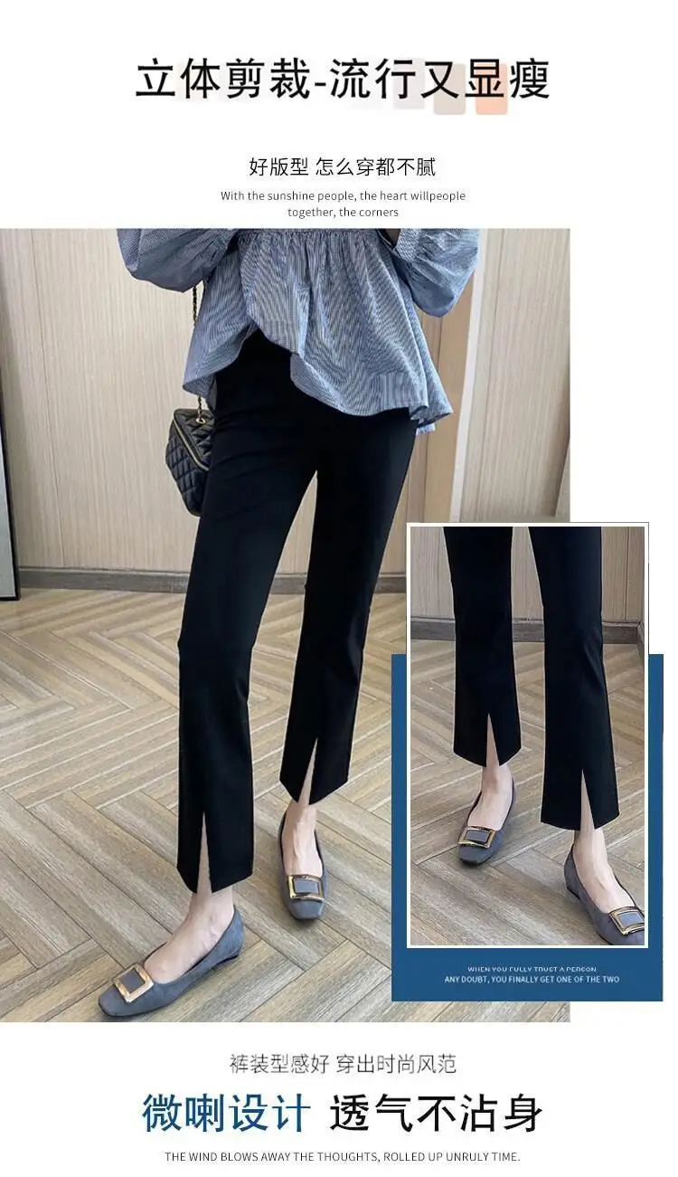 Women Slim Fit Cropped Pants Black Spring Summer — feature 23