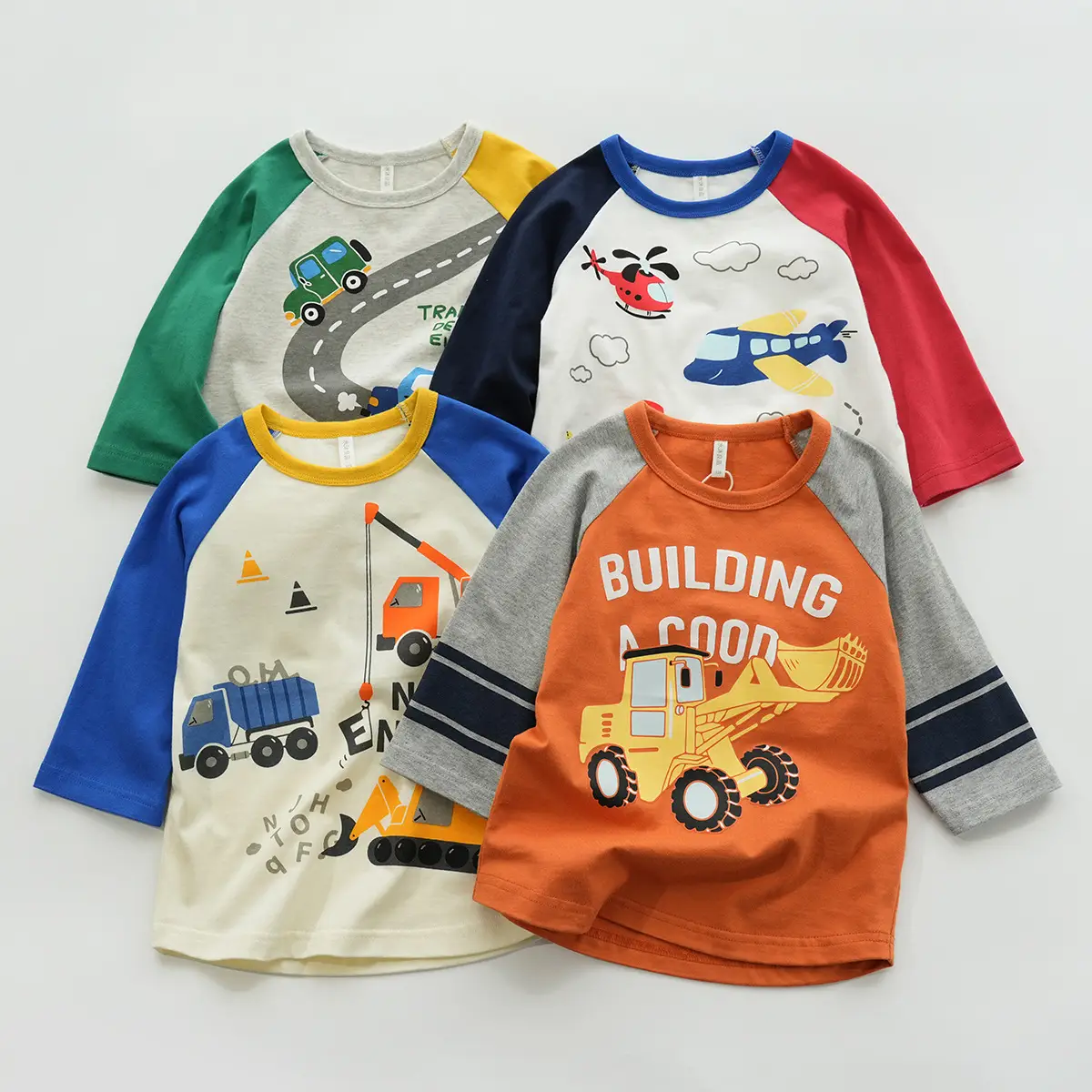 Children Cotton Cartoon Seven Sleeve T-Shirt Boys Spring Summer - Image 6