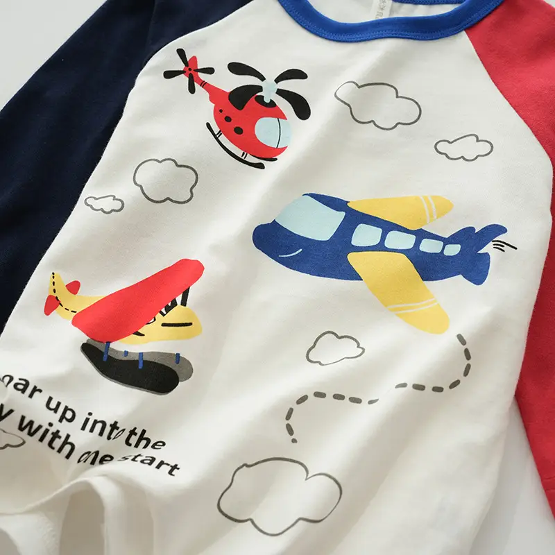Children Cotton Cartoon Seven Sleeve T-Shirt Boys Spring Summer - Image 8