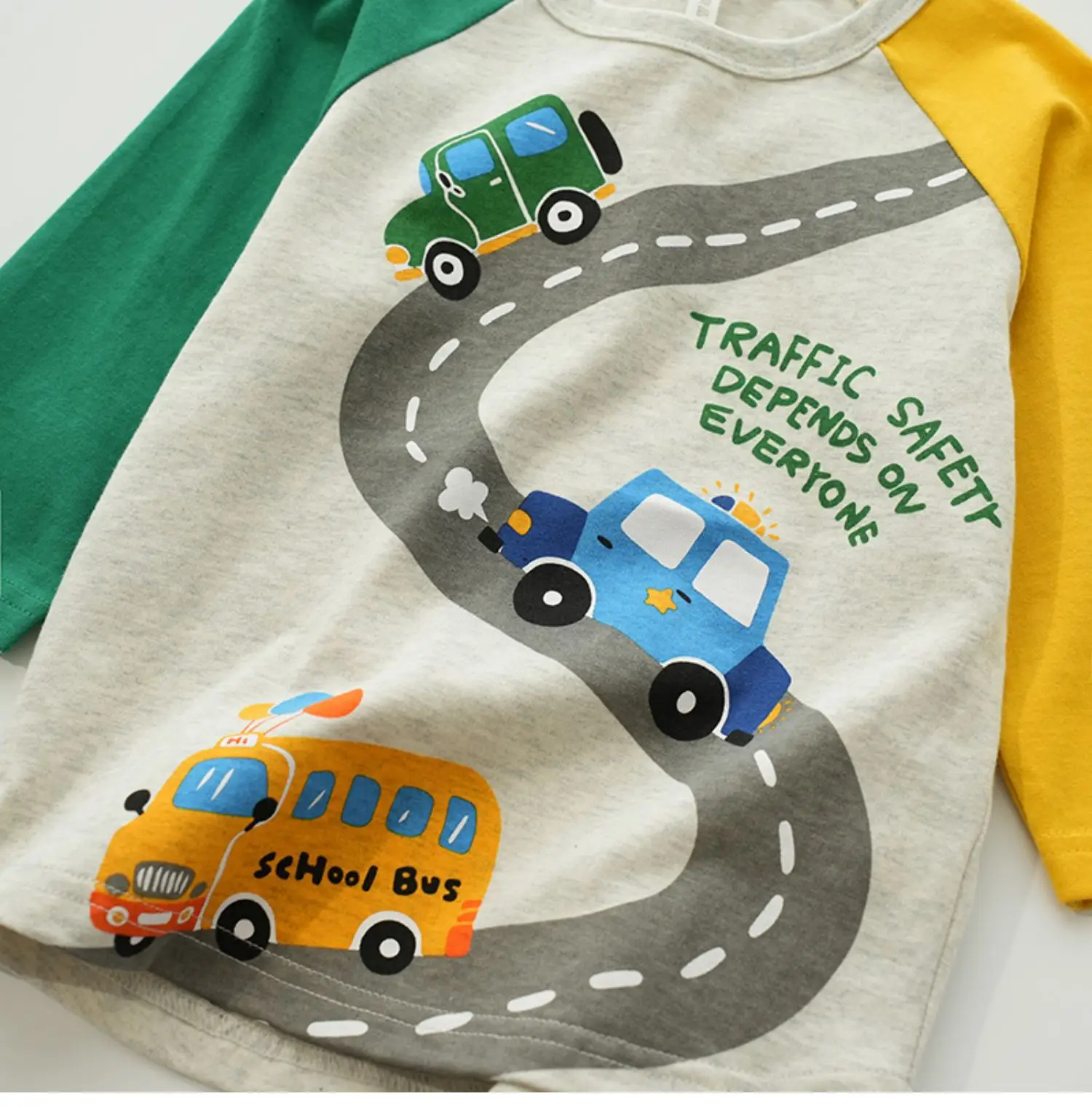 Children Cotton Cartoon Seven Sleeve T-Shirt Boys Spring Summer — feature 11