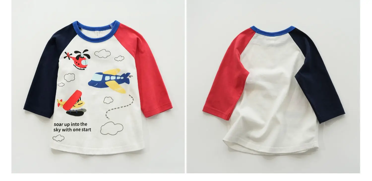 Children Cotton Cartoon Seven Sleeve T-Shirt Boys Spring Summer — feature 3