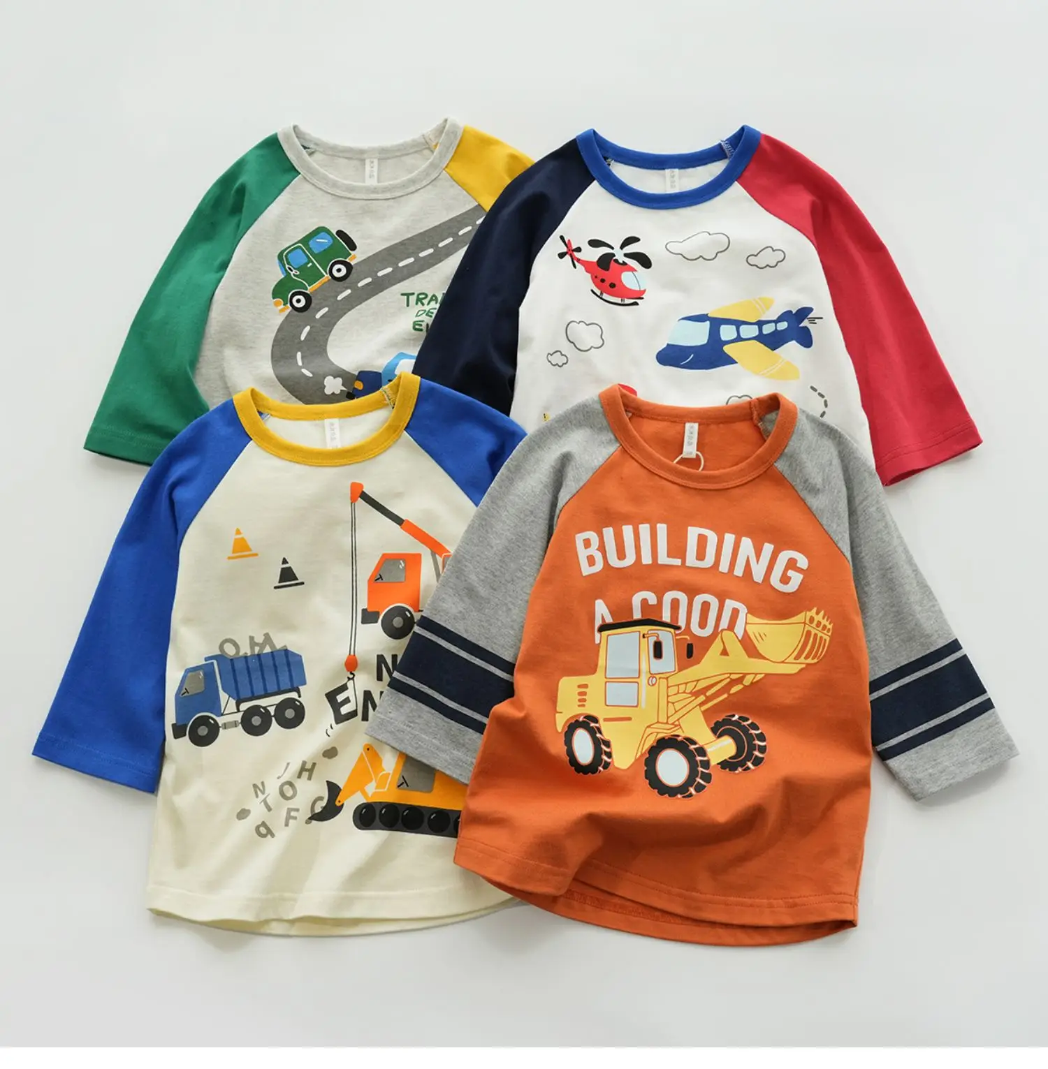 Children Cotton Cartoon Seven Sleeve T-Shirt Boys Spring Summer — feature 4