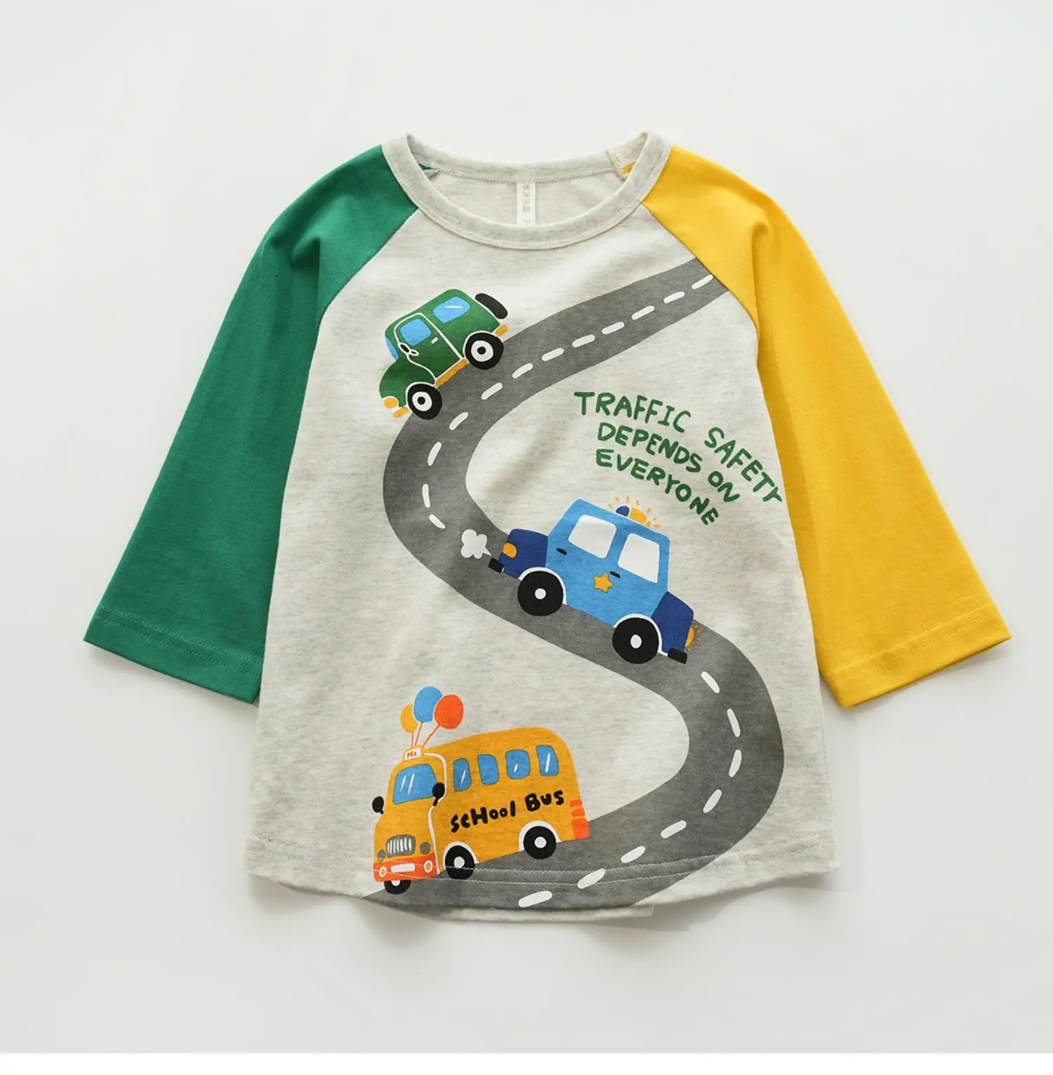 Children Cotton Cartoon Seven Sleeve T-Shirt Boys Spring Summer — feature 9