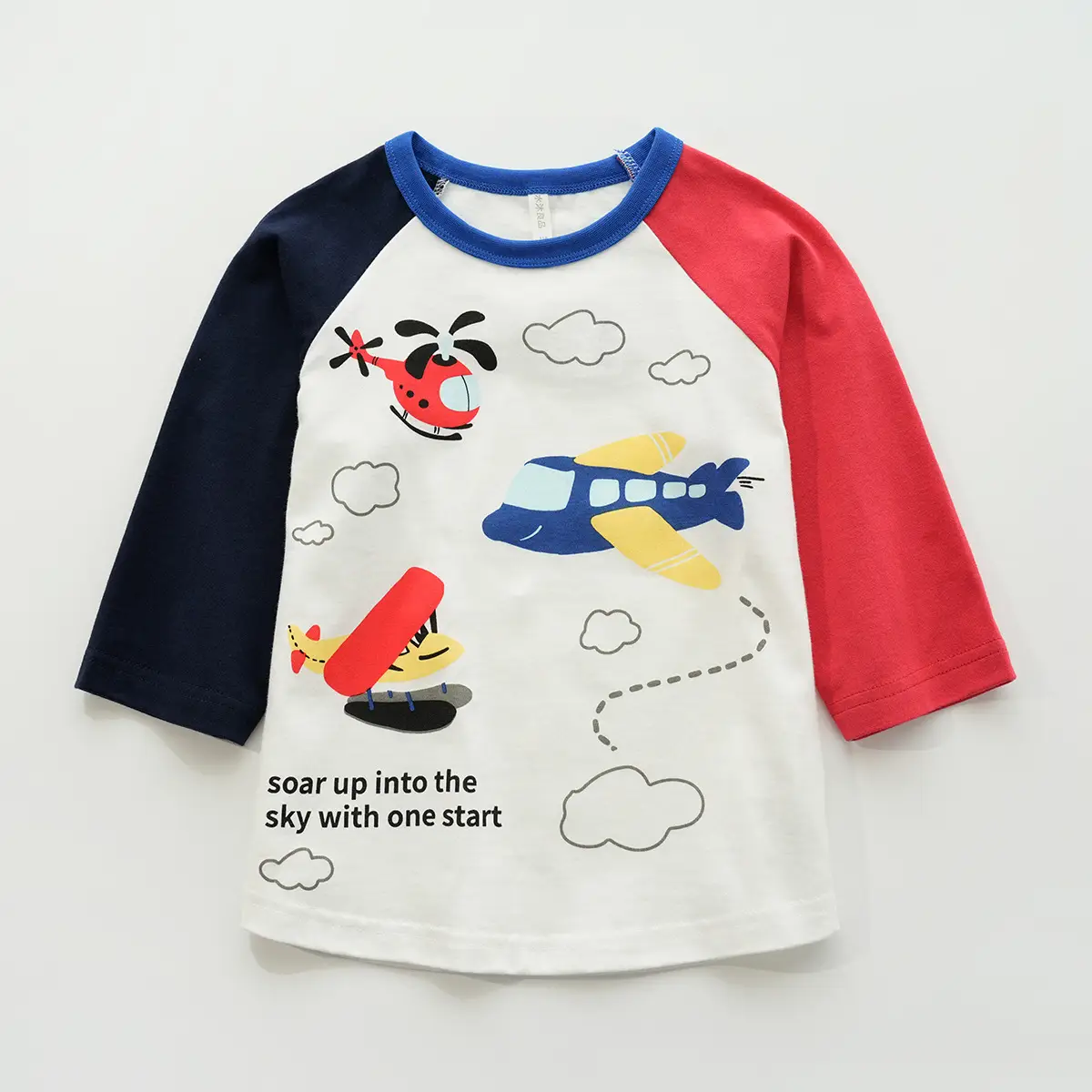 Children Cotton Cartoon Seven Sleeve T-Shirt Boys Spring Summer - Image 2