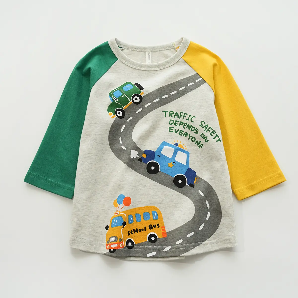 Children Cotton Cartoon Seven Sleeve T-Shirt Boys Spring Summer - Image 3