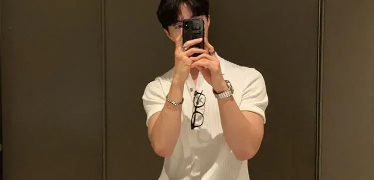 Men's Brown Ribbed Polo Short Sleeve Loose Casual Summer T-Shirt Bottoming Shirt — feature 53