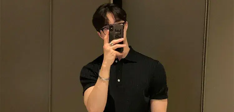Men's Brown Ribbed Polo Short Sleeve Loose Casual Summer T-Shirt Bottoming Shirt — feature 55