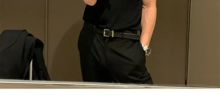 Men's Brown Ribbed Polo Short Sleeve Loose Casual Summer T-Shirt Bottoming Shirt — feature 56